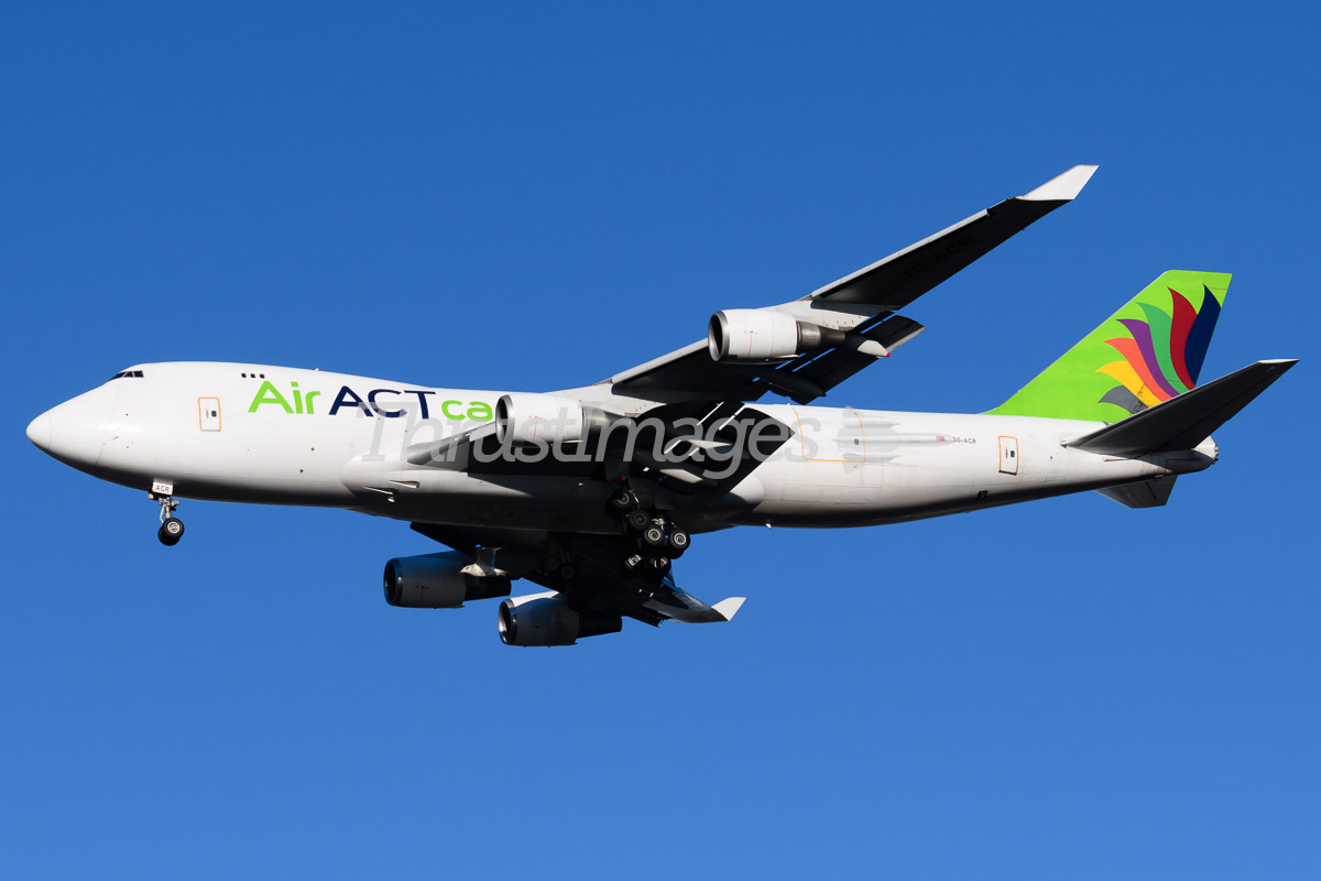 TC-ACR Air ACT JFK 31R Boeing B747-400 Cargo